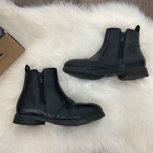 Xena Workwear OMEGA EH SAFETY BOOT Genuine Leather Non-Slip Steel Toe Black